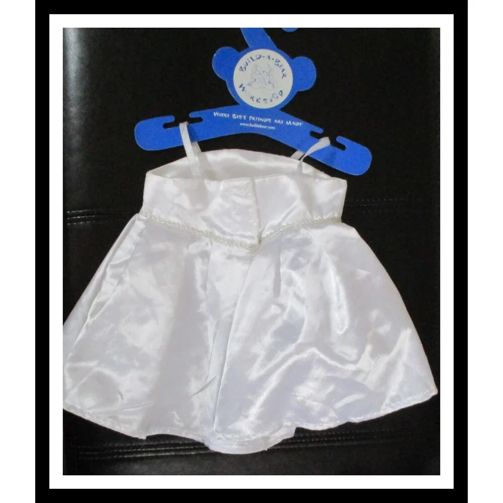 Build A Bear Workshop White Wedding Gown Dress with Hanger